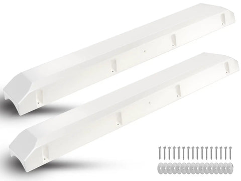 Marine Grade Boat Dock Bumpers For Edge And Piling Posts Dock Fenders, 48-inch white marine PVC, installation hardware included