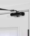 Beefy Hydraulic Door Closer 25Kg To 80Kg, Adjustable Speed, Ultra Quiet Soft Close, durable steel on white door