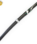Genji Deflect Blade Replica Sword From Overwatch 54 Cm Carbon Steel With Scabbard Black Green Finish in sheath