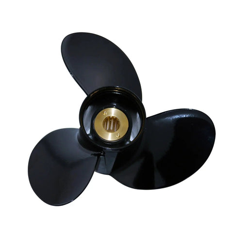 Outboard Propeller Ten And Three Eighths Inch Diameter Thirteen Pitch With Pressed In Hub Three Blade Aluminum Right Hand Rotation Compatible With Mercury Mariner Marathon And Seapro Twenty Five To Seventy HP Engines Replaces OEM 48 73136 A45