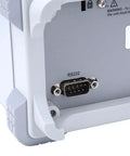 Back view of Rugged Desktop Digital Multimeter True RMS 55000 Counts with RS232 port, US Plug, and durable design for AC/DC testing.