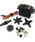 Two Pack High Torque Servo Motors With Metal Gears 12kgcm At 6V And 13kgcm At 7.2V Stall Torque with accessories for RC vehicles