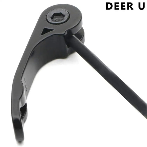 Mountain Bike Quick Release Skewers Front And Rear 145mm And 180mm Pair Black CNC Machined Alloy Levers Clip Bolts