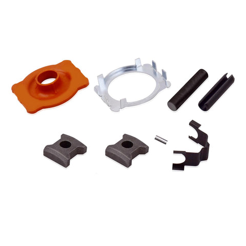Components of Dodge Steering Shaft Coupler Rebuild Kit for 1964 Through 1982 A Body B Body C Body F Body E Body Cars and 64 Through 82 Trucks and Vans DIY Friendly Repair Kit Delivers A Tight Fit And Smooth Steering Replaces 425 253 4443436AC shown against white background