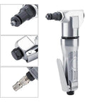 Air Nibbler Metal Cutter Drill Attachment 2800 RPM Shears Tool with close-up views, lightweight alloy construction, for automotive sheet metal work.