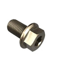 Beefy Titanium M12 By 1.25 Bolts, 20 mm Length, Socket Head Cap With Hex Flange, Blue Threadlocker For Tight, High Strength Fastening On Bikes, Cars And Machines