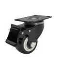 Easy Install Plate Caster With Brake Swivel Nylon Wheel for Smooth Furniture Mobility Ideal For Workbenches Storage Carts Cabinets And DIY Projects 1 Pack
