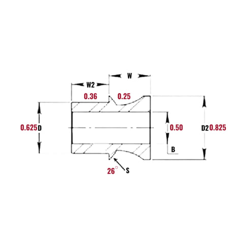 Five Eighths To One Half Inch High Misalignment Spacer Heims Rod End Ends Heim Joint Set Of Four Beefy 1045 Steel With Zinc Plating For Auto And Off Road Use Industrial Grade Corrosion Resistant Durable Precision Fit. diagram showing 0.625 to 0.50 inch spacer dimensions