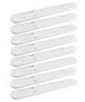 Eight Piece Telescopic Drawer Slides for Kitchen Cabinets and Baskets, White ABS Material, Smooth Sliding, Tool Free Installation