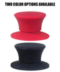 Rack Ready One Pair 1/4 Inch NAB Hub Adapters for Reel to Reel Tape Recorders in red and black colors.