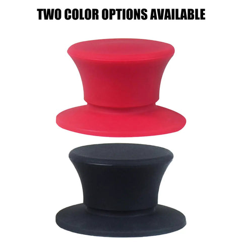 Rack Ready One Pair 1/4 Inch NAB Hub Adapters for Reel to Reel Tape Recorders in red and black colors.