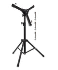 Heavy Duty Adjustable Foldable Dumb Drum Stand With Non Slip Base Portable Alloy Snare Rack Support Built Like A Tank, adjustable height.