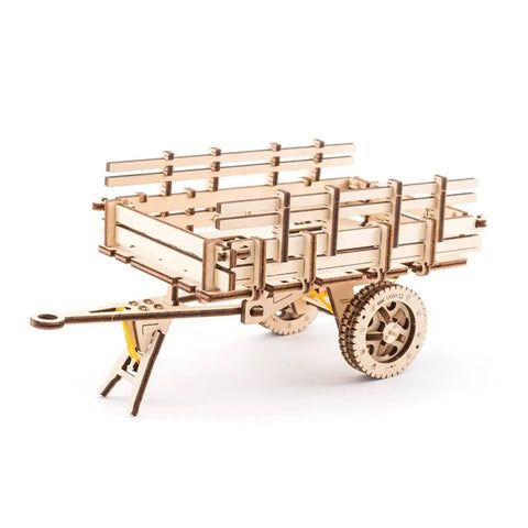 Hard 742 Piece Truck And Additions Mechanical Model Kit For Adults Featuring Tanker, Fire Ladder, And Trailer Components, Plywood Construction, 9 To 16 Hour Assembly, Durable Collectible Build, wooden trailer view
