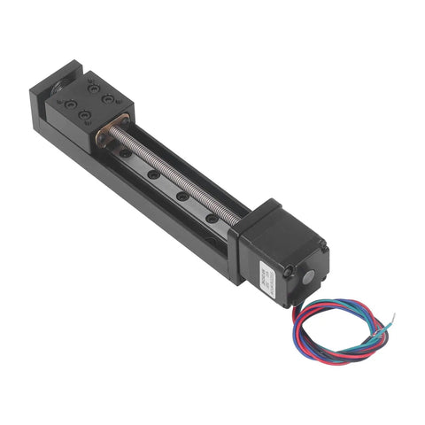 100mm Stroke Linear Slide Table With 28 Stepper Motor, Single Rail Motion Stage For X Y Z Axes, alloy CNC router component
