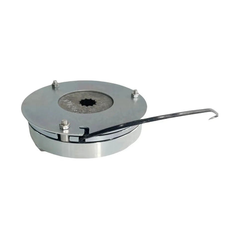 Industrial Grade Heavy Duty Electric Brake Kit Replaces 7024772 For JLG Vertical Mast Lifts 1230ES 1930ES 2030ES 2646ES side view showing metal components.