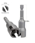 Hex Shank Socket Driver Adapter For Drills And Power Tools Heavy Duty Long Lasting Workhorse Bit Extension, dimensions shown