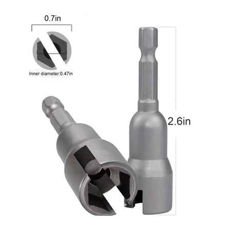 Hex Shank Socket Driver Adapter For Drills And Power Tools Heavy Duty Long Lasting Workhorse Bit Extension, dimensions shown