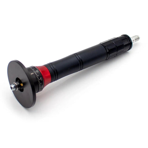 Mini Pneumatic Chamfering Tool for metal edge beveling, featuring adjustable depth and black-red design.