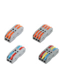 Get These Lever Wire Connectors For 10 Or 50 Pk With 28-12 Awg Tool Free Push In Terminals For Home Wiring And Led Projects Featuring Tin Plated Copper Contacts And Flame Retardant Housing, four connectors