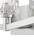 Three Light Vanity Fixture With Crystal Glass Shades Transitional Contemporary Bathroom Light Model 1931-3V-CH