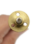 Close-up of brass nut from 100 Millimeter T5x2 Lead Screw And Brass Nut Kit For 3D Printer And CNC Z Axis 1mm Pitch Two Starts Two Millimeter Lead