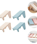 Hella Solid Double Layer Shoe Slot Organizer Rack With Non Slip Grip Base For Sneakers And Everyday Kicks To Keep Your Closets Stacked And Floors Crisp Today, showing pink and blue designs.