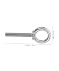Stainless Steel Eye Bolt M10x60 Kit With Nuts And Washers Heavy Duty Threaded Eye Bolts Built To Last For Deep Structures And Thick Materials Secure Hook Points Durable Hardware For Industrial Outdoor And Workshop Use, side view