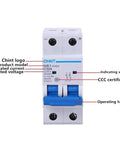 Heavy Duty Dc Circuit Breaker Featuring Digital Timer For Solar Pv Panels And Photovoltaic Installations Rated For 500V To 1000V with Chint logo and operating handles.