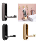 Foldable Wall Mounted Coat Hook Built With Heavy Duty Steel No Sweat Install, showing three color variations for modern interiors.