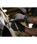 Ingersoll Rand 301B right-angle air die grinder on a car body panel; aluminum housing