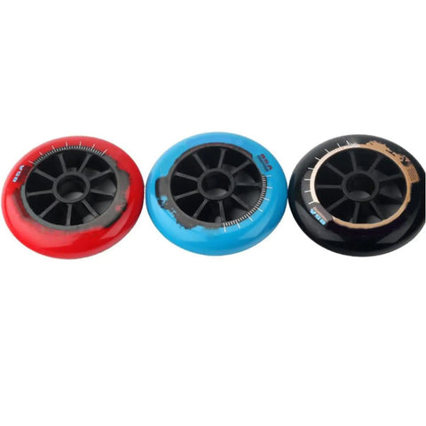 Replacement Inline Skate Wheels Set 90mm 100mm 110mm For Indoor Outdoor Use 8 Pack Black Durable Quick Roll