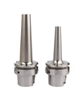 HSK63A CNC Precision Collet DC Chuck Clamping Fixture Perfect For Milling And Grinding Shops Featuring Built Tough Stainless Steel and Rock Solid Shock Absorption, showing two sizes.
