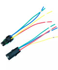Check Out These 14 AWG Assembled Weather Pack Sealed Connector Kits With Pre-Wired 6 Inch Cables For Total Protection Against Rain And Dirt, 3-pin