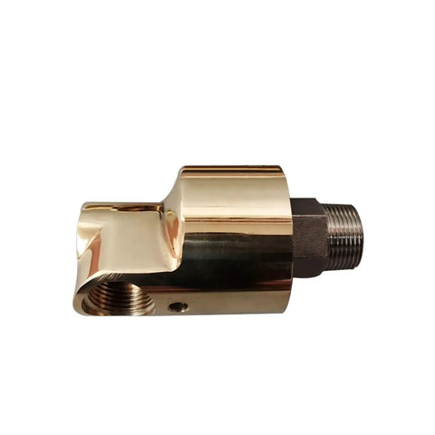 Brass Temperature Rotary Union Joint For Cooling Water Left Or Right Hand Thread High Speed 200 RPM Durable Connector DN15 DN40 For Air And Water Service, brass body