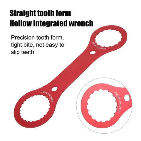 Durable Aluminum BB Wrench Tool For 44mm And 46mm Bottom Brackets With 16 Notch And 24 Notch Easy Installation And Removal
