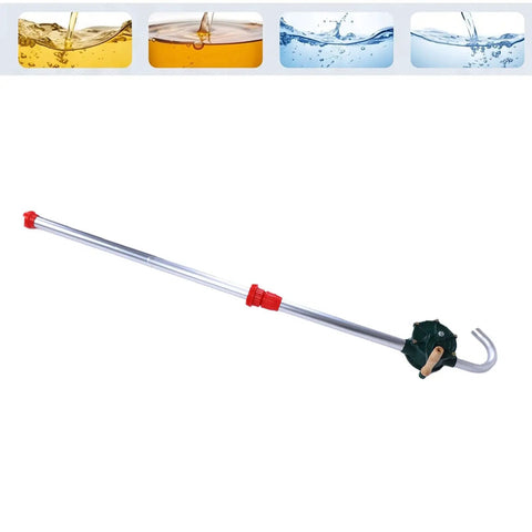 Banapoy 26L Manual Min Drum Pump For Engine Oil Transfer Made From Sturdy Aluminum Alloy Corrosion Resistant Design With High Strength Impeller Ideal For Auto Repair Shops And Mechanical Workshops To Safely Move Diesel Hydraulic Fluids Without Spills Or