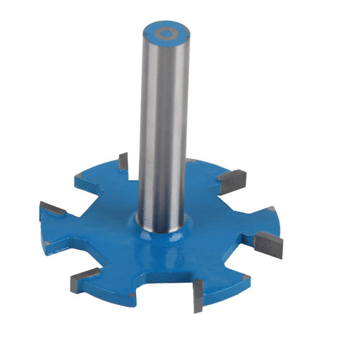 Premium 6-Flute Router Bit T-Slot Woodworking Tool Made From Durable YG8 Alloy And Carbon Steel With 12mm Shaft.
