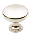 Ten Pack Polished Nickel Cabinet Knobs for Dresser Drawers and Cabinets Oval Drawer Knobs One And A Quarter Inch Zinc Hardware