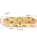 180 Degree Door Hinge Zinc Alloy Flush Hinges For Cabinets And Furniture Semicircle Design with measurements displayed
