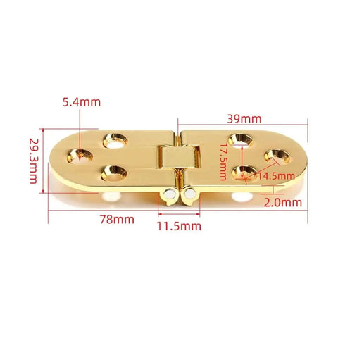180 Degree Door Hinge Zinc Alloy Flush Hinges For Cabinets And Furniture Semicircle Design with measurements displayed