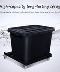 Heavy Duty Floor Standing Pedestal Fan With Wide Angle Oscillation For Indoor Outdoor Cooling Built Tough Silent Running Vibes Kick Some Summer Heat Quick Setup For Patio Or Office Use - Industrial misting fan with 42L reservoir.