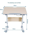 Height Adjustable Mobile Laptop Workstation Table With Hella Smooth Rolling Brake Casters For Effortless Overbed Versatile Desk Setup In Your Cozy Home Office, showing size dimensions.