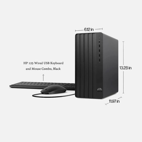 Fast Home Office Desktop Tower With Intel i5-12500 6-Core, 8GB RAM, 256GB PCIe SSD, Built-In WiFi Bluetooth, Keyboard And Mouse Included