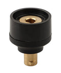 Black and brass TIG Welding Torch Cable Adapter 10-25 To 35-50 Connector For WP-17V WP-26V, showing top and side view