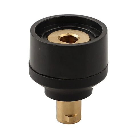 Black and brass TIG Welding Torch Cable Adapter 10-25 To 35-50 Connector For WP-17V WP-26V, showing top and side view