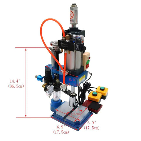 Compact Desktop Pneumatic Punch Press Machine Delivering 440 Pounds Of Steady Air Power With Super Simple Two Button Control For Fast Sheet Metal Stamping And Clean Hole Punching Jobs Around Your Weekend Garage Or Pro Shop