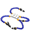 Versatile Third Hand Welding Table Clamp With Flexible Arms For Soldering Projects And Precision Hold Down Assembly Work To Keep Wires And Components Locked Tight Without Breaking A Sweat On Any DIY Build, featuring flexible blue arms and clamps.