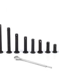 90Pcs Dowel Pins And Cotter Kit With Storage Box For Mechanical Assembly Automotive Repair And Woodworking Projects Pro Grade M5 Flat Head Fasteners Easy Install Hardware Accessories, assorted black dowel pins and cotter pin with metal installation tool