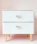 White dresser with Gecko Knob Set Of 4 Dope Animal Drawer Knobs, silver finish, zinc alloy for home improvement and decor