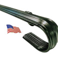 3 Ft Wrought Iron Handrail For Indoor Outdoor Stairs And Decks, Wall Mounted Black Metal Railing, Made In USA, Includes Hardware